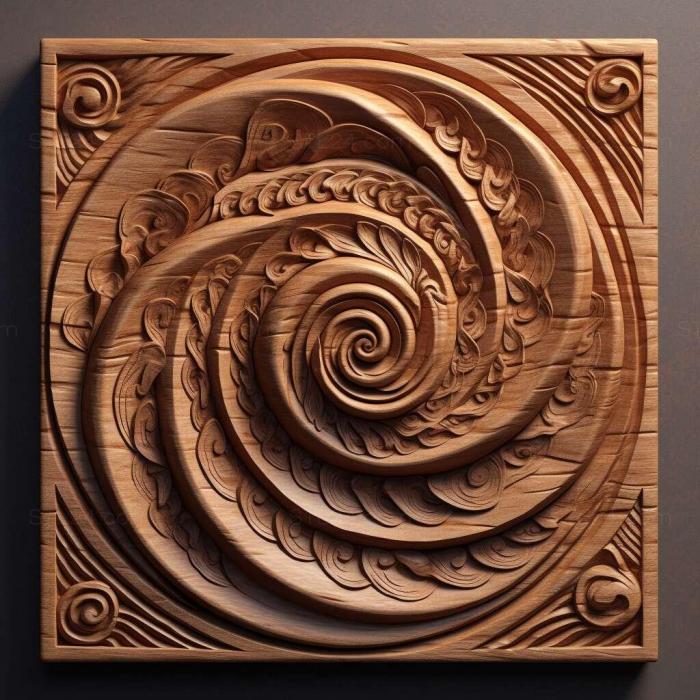 Patterns and decorations (stl spiral 1, PATTERN_1893) 3D models for cnc